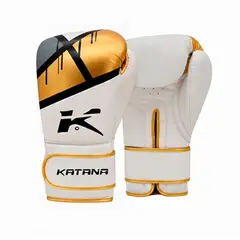 KATANA - Guantes de Boxeo - F7 Ergo – BGR-F7PK - Oro Negro - 10 Onz
