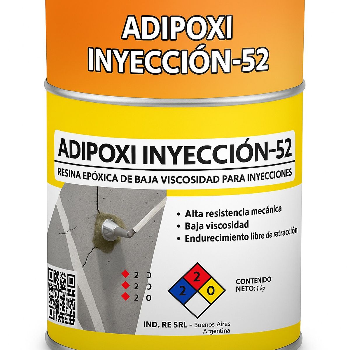 TAKURU - Resina Epóxica ADIPOXI INYECCIÓN - 52 - Reparación de Fisuras en Hormigón