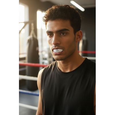 Imagen 2 del producto PROTECTOR BUCAL DE SILICONA SIMPLE ADULTO BLANCOPURPUR