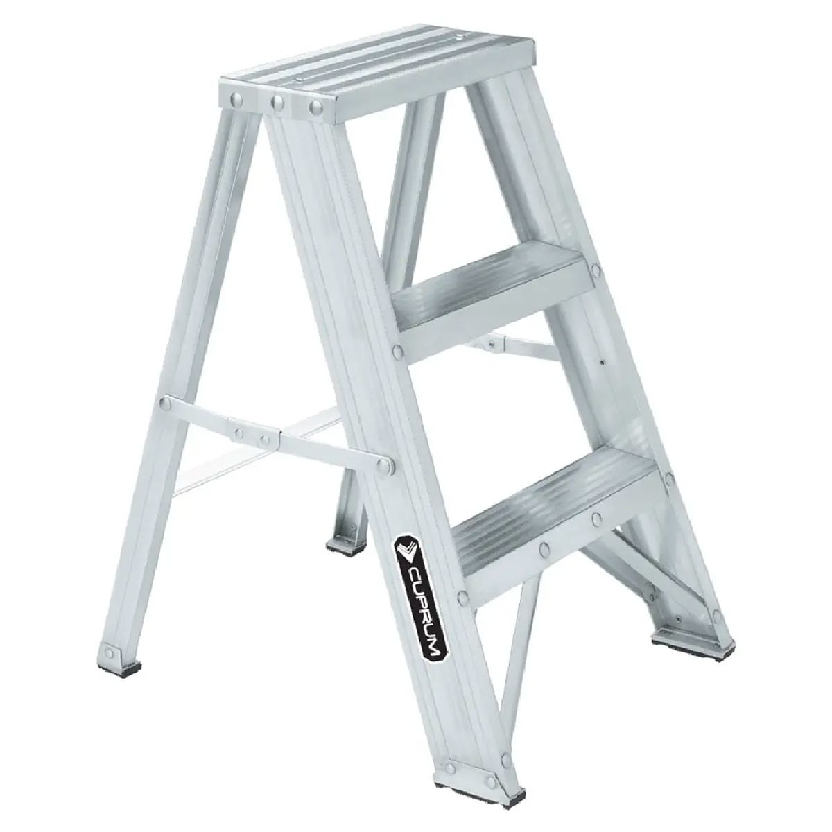 CUPRUM - Taburete/Piso Escalera De Aluminio 3 Peldaños 