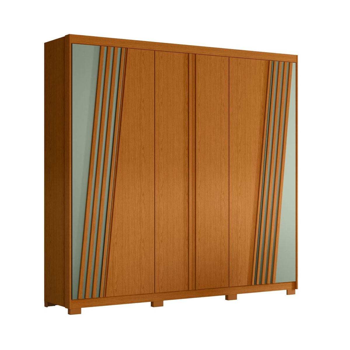 TAHUARI - Closet 6 puertas Oro verde cinamomo/salvia
