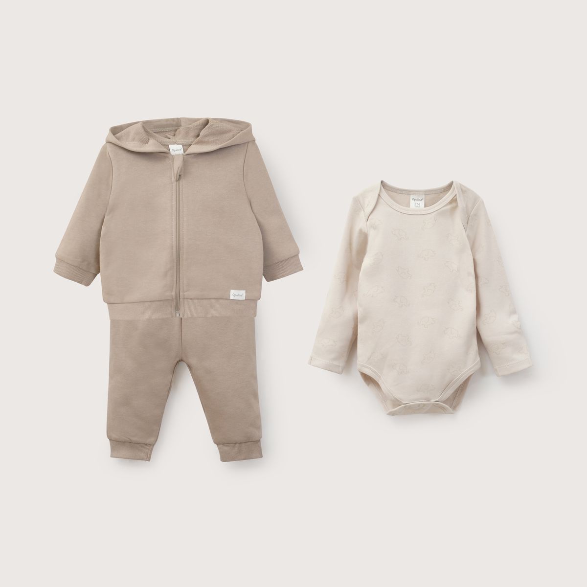 OPALINE - Conjunto Bebe Unisex Taupe