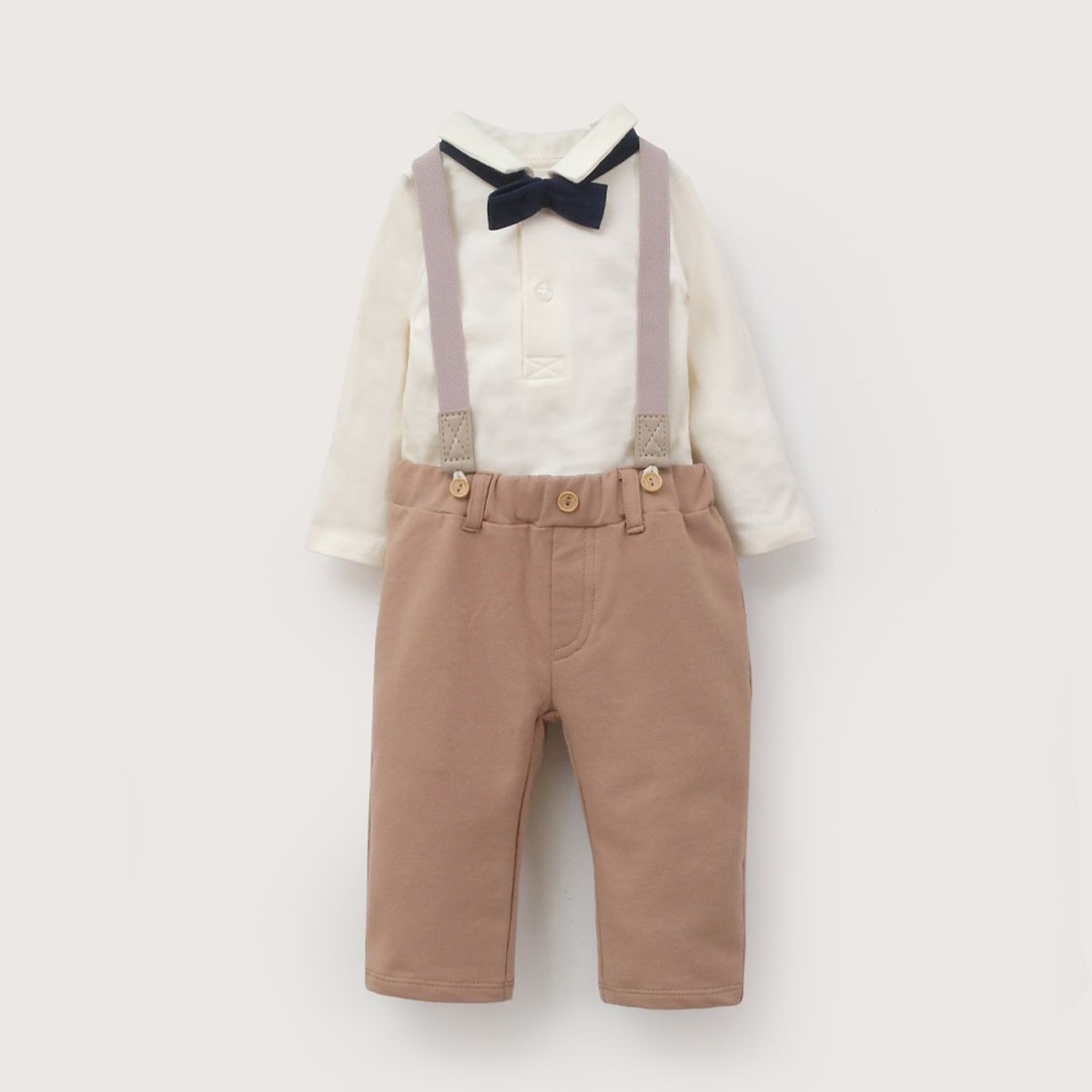 OPALINE - Conjunto De Vestir Bebe Niño Cafe