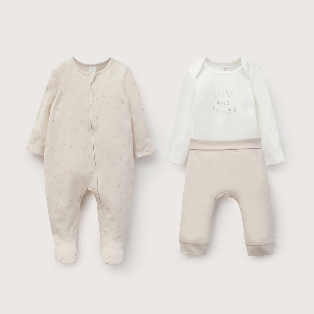 OPALINE - Conjunto 3 Piezas Bebe Unisex Crema