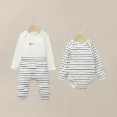 OPALINE - Conjunto Bodies Bebé Niño Azul