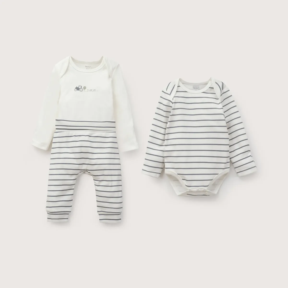 OPALINE - Conjunto Bodies Bebe Niño Azul