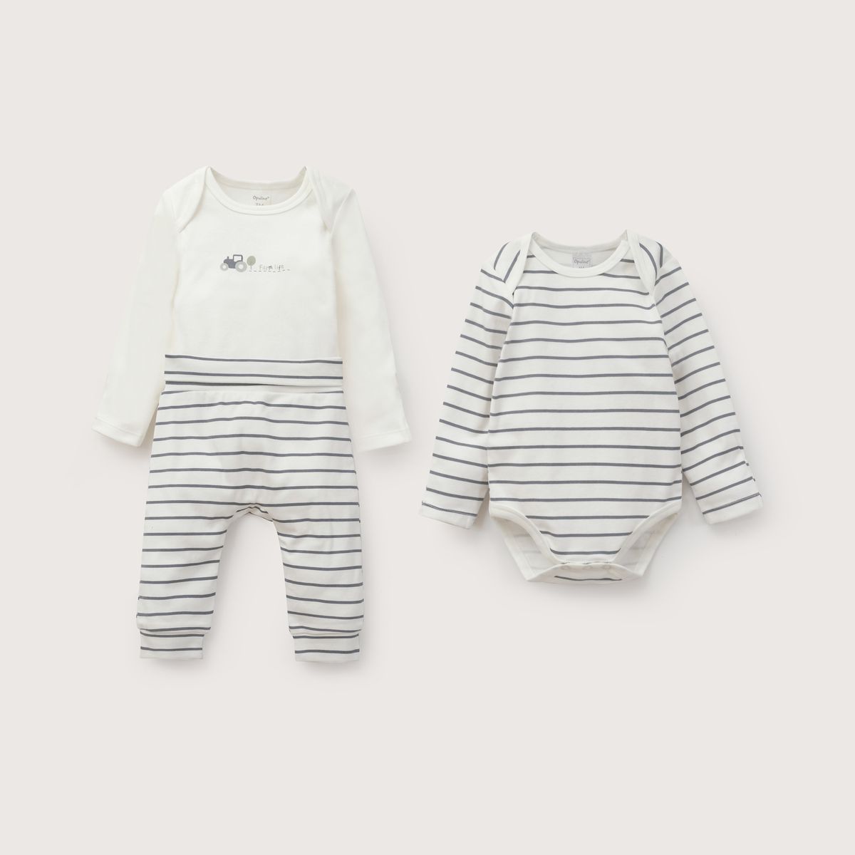 OPALINE - Conjunto Bodies Bebe Niño Azul