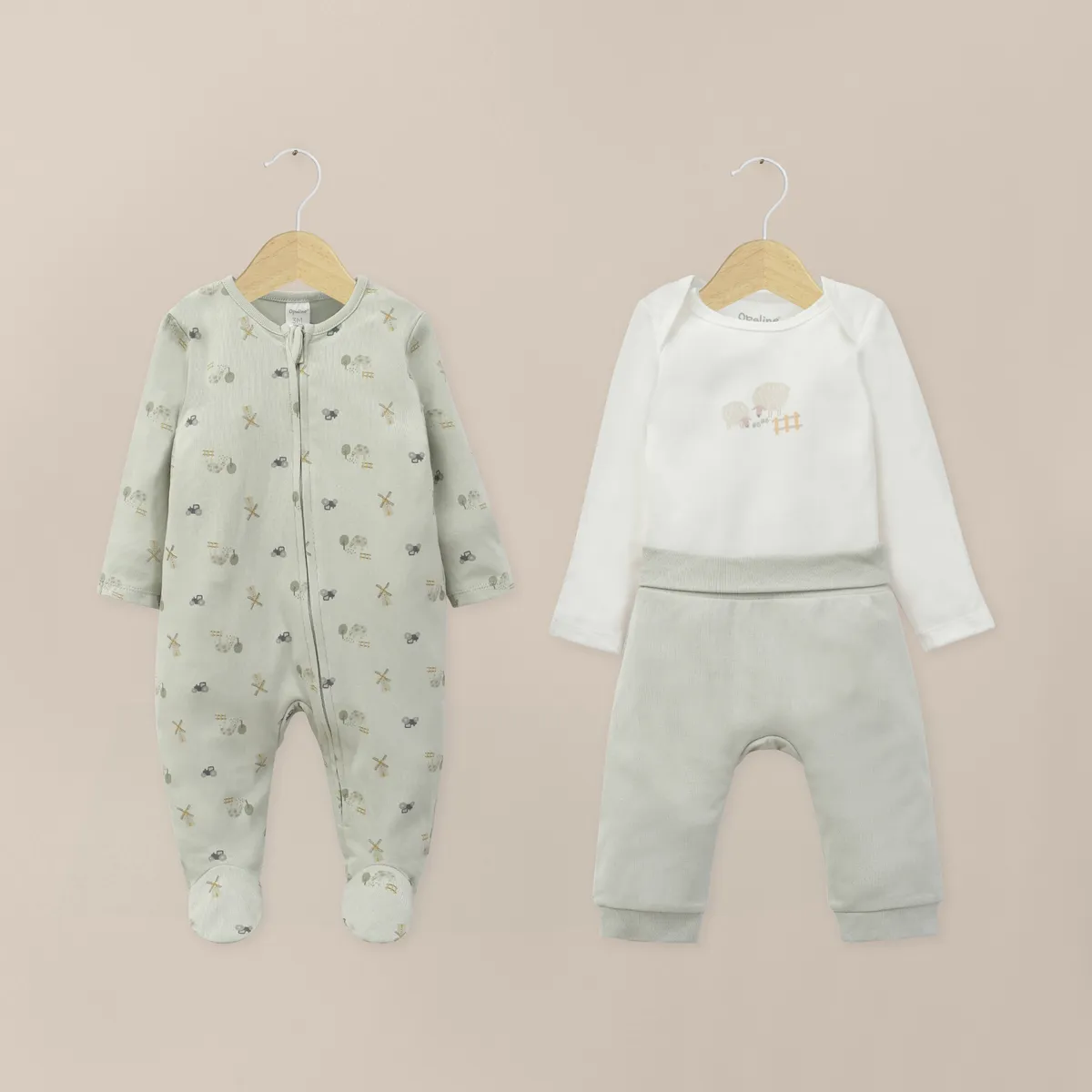 OPALINE - Conjunto Bebe Niño Menta