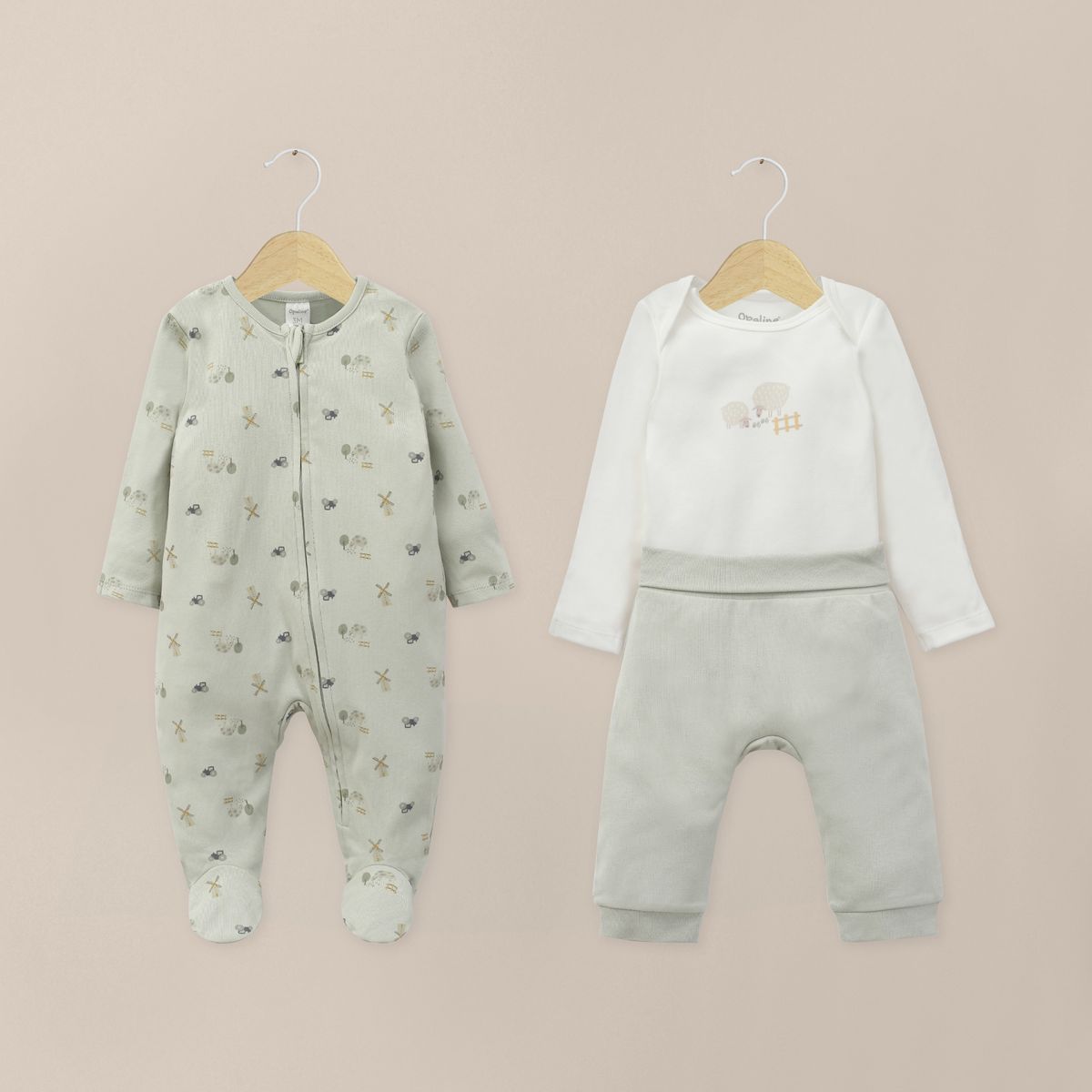 OPALINE - Conjunto Bebe Niño Menta