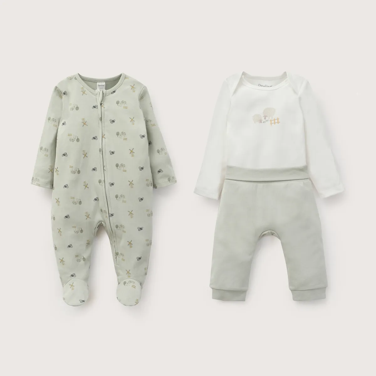 OPALINE - Conjunto Bebe Niño Menta