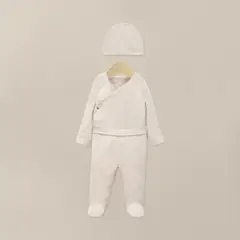 OPALINE - Conjunto Clínica Bebe Unisex Crema