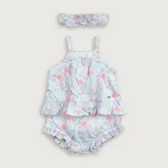 OPALINE - Conjunto Celeste de Bebé Niña