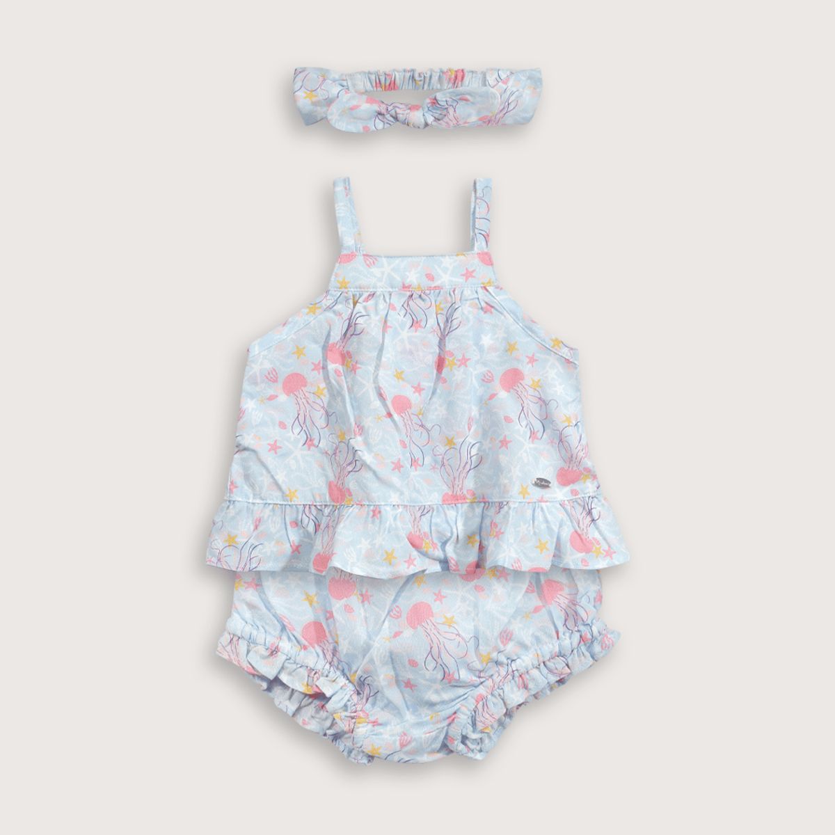 OPALINE - Conjunto Celeste de Bebé Niña