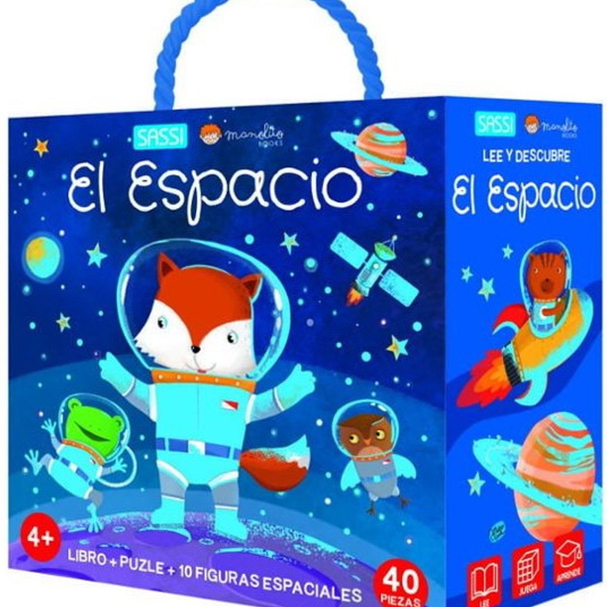 ANTARTICA LIBROS - El Espacio Libro + Puzle + 10 Figuras Con Siluetas