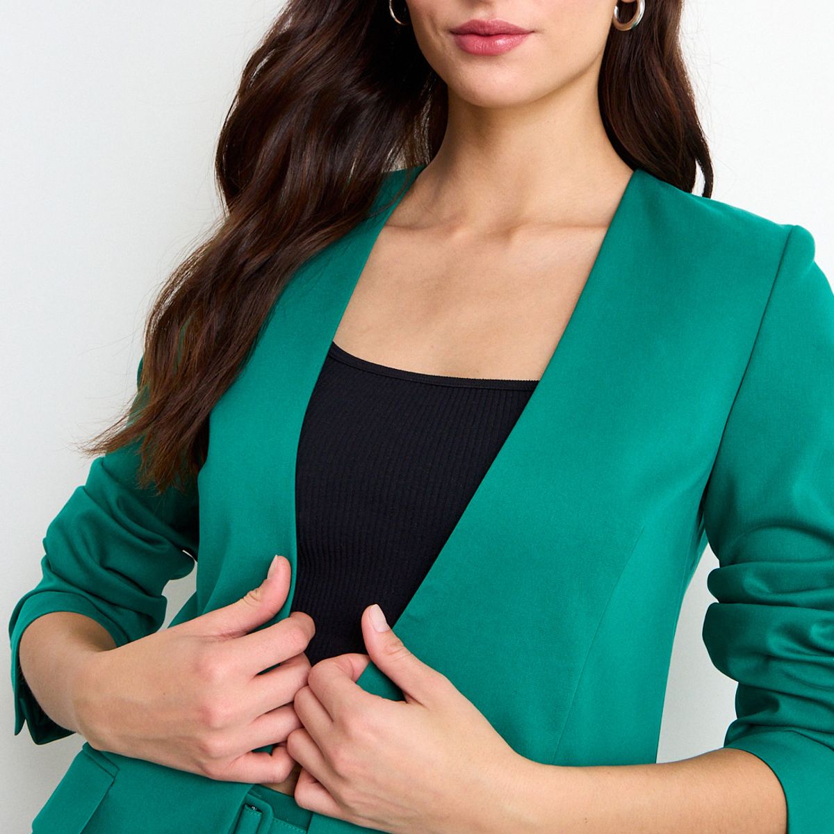 IO - Blazer Liso Mujer Verde Turquesa Io