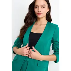 IO - Blazer Liso Mujer Verde Turquesa