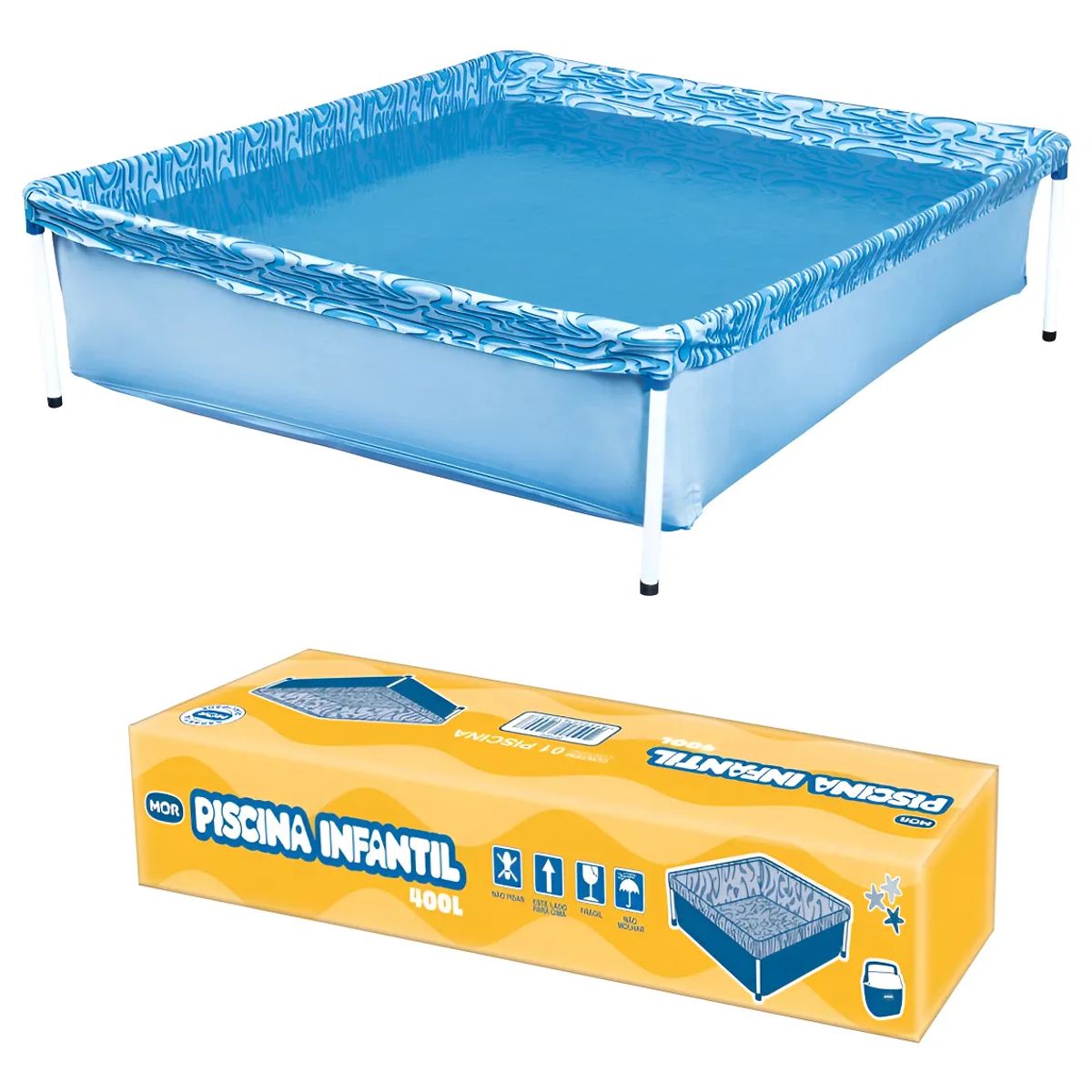 MOR - Piscina Infantil 400 Litros Mor Rectangular