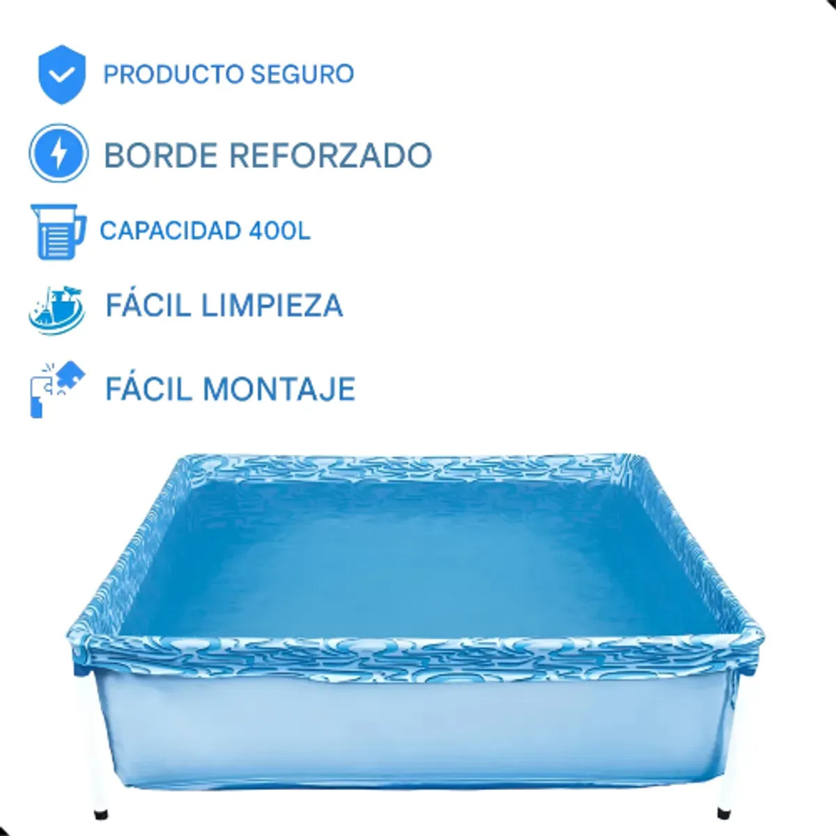 MOR - Piscina Infantil 400 Litros Mor Rectangular