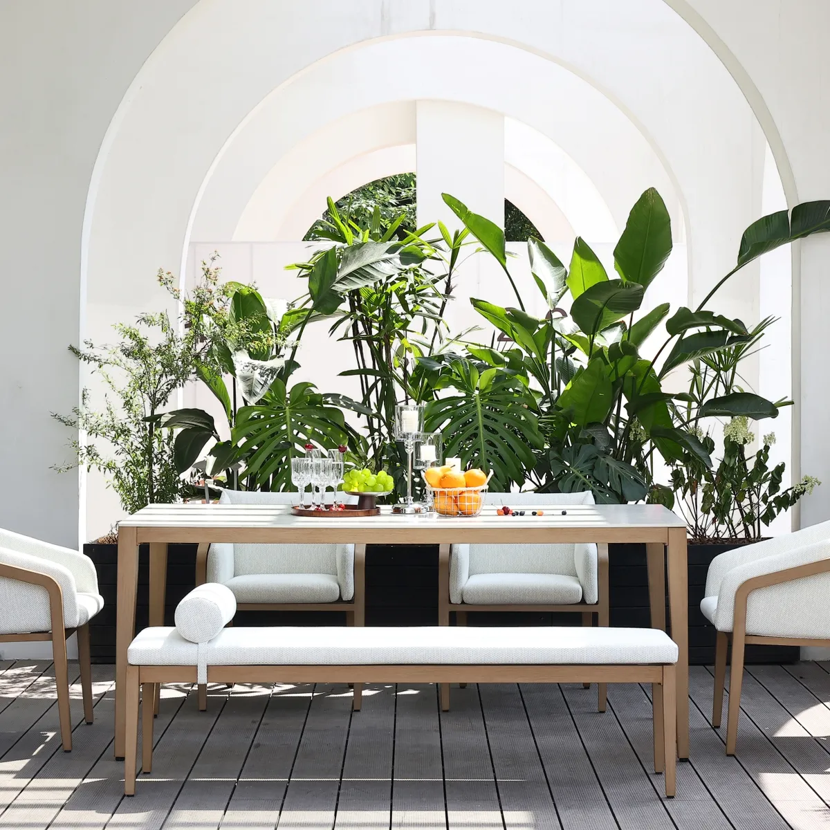 MODRA - Juego de Comedor Exterior para Jardín y Terraza Ipanema