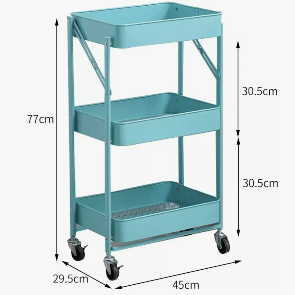 OKAY - Estante Carrito Organizador Mutiuso Plegable Con Ruedas