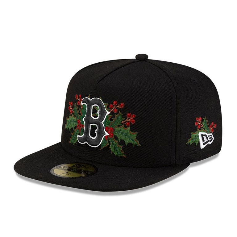 Gorra 59Fifty Boston Red Sox Holly Negro Negro 7