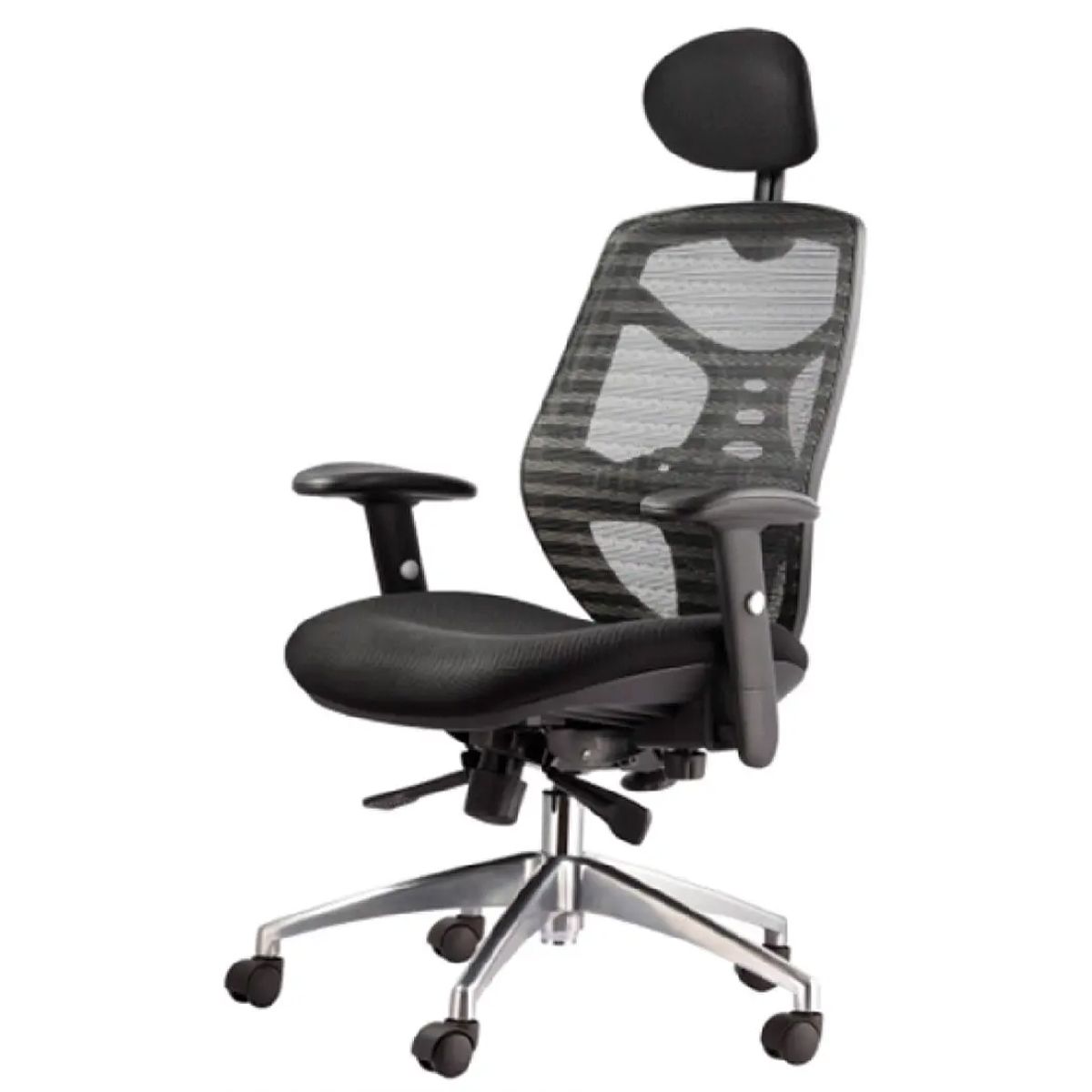 GENERICO - Silla Gerencial Ergonómica Con Cabecera Base Aluminio