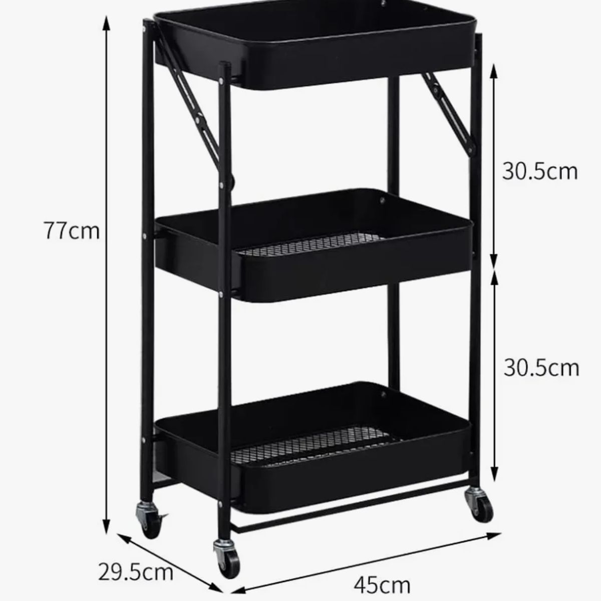 OKAY - Estante Carrito Organizador Mutiuso Plegable Con Ruedas