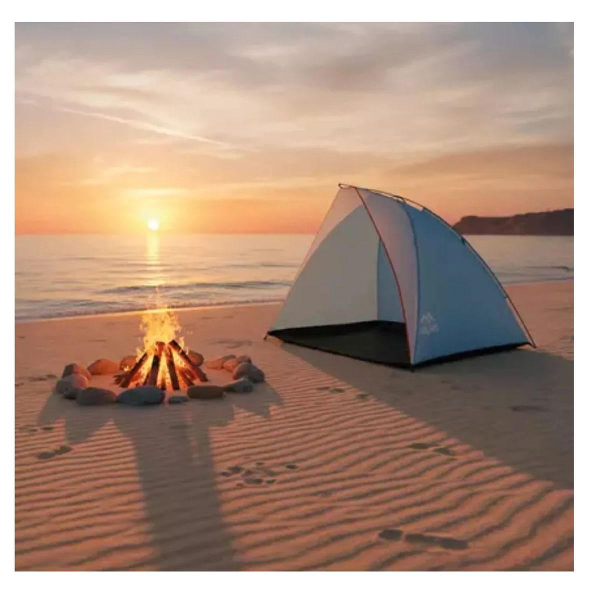 ALPES - Carpa Playa Camping Alpes Paraviento 2 Personas Proteccion Azul