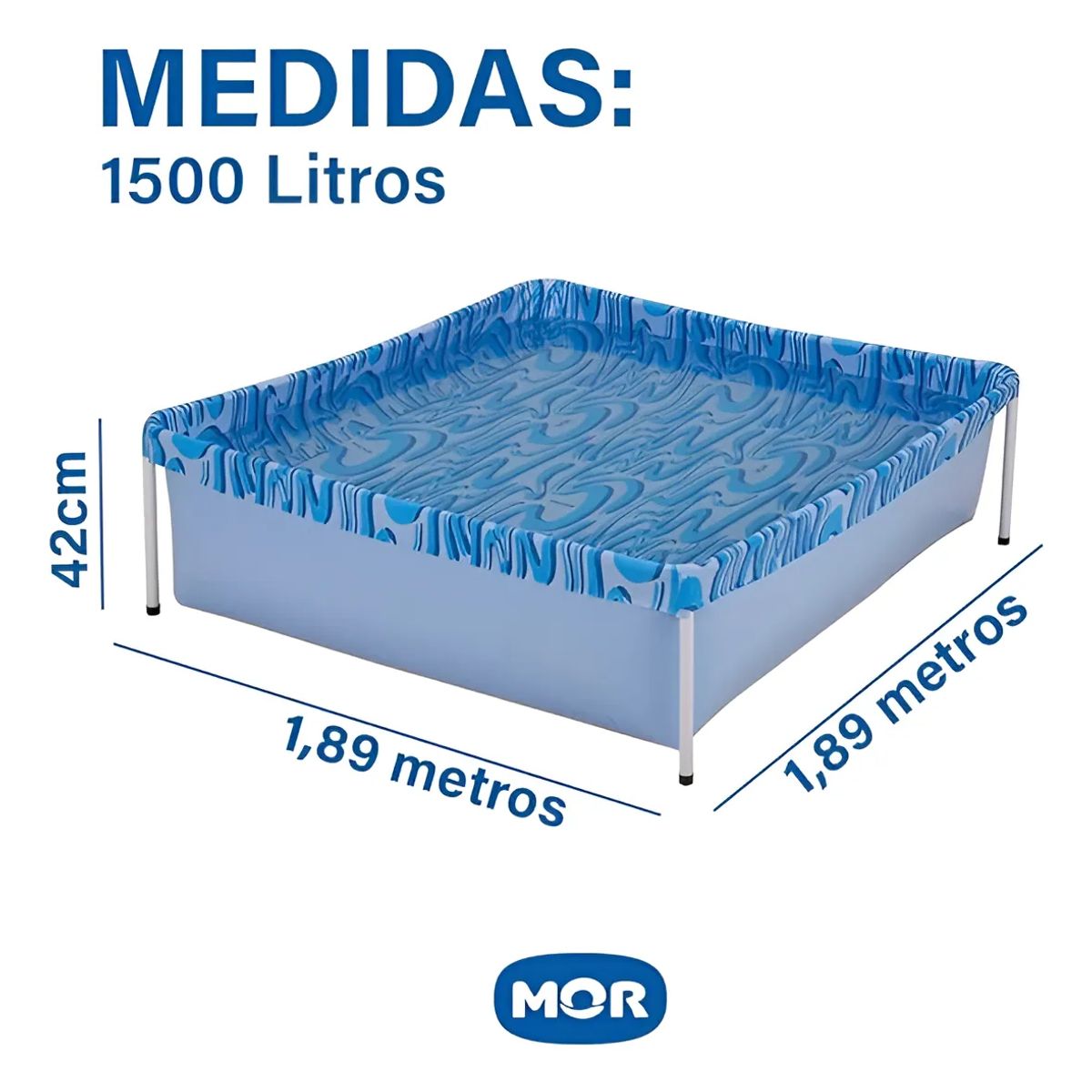 Piscina Rectangular 1500 Litros Mor, marca MOR - Foto 2