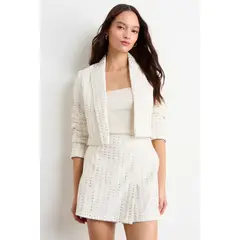 IO - Blazer Fantasia Mujer Crudo