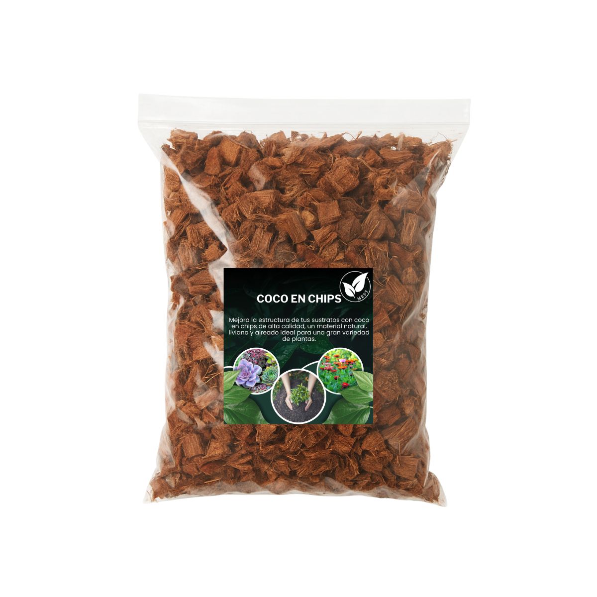GENERICO - Pack Sustratos  Leca 2L + Chips Coco 2L- Musgo Sphagnum  2L ideal para Orquídeas