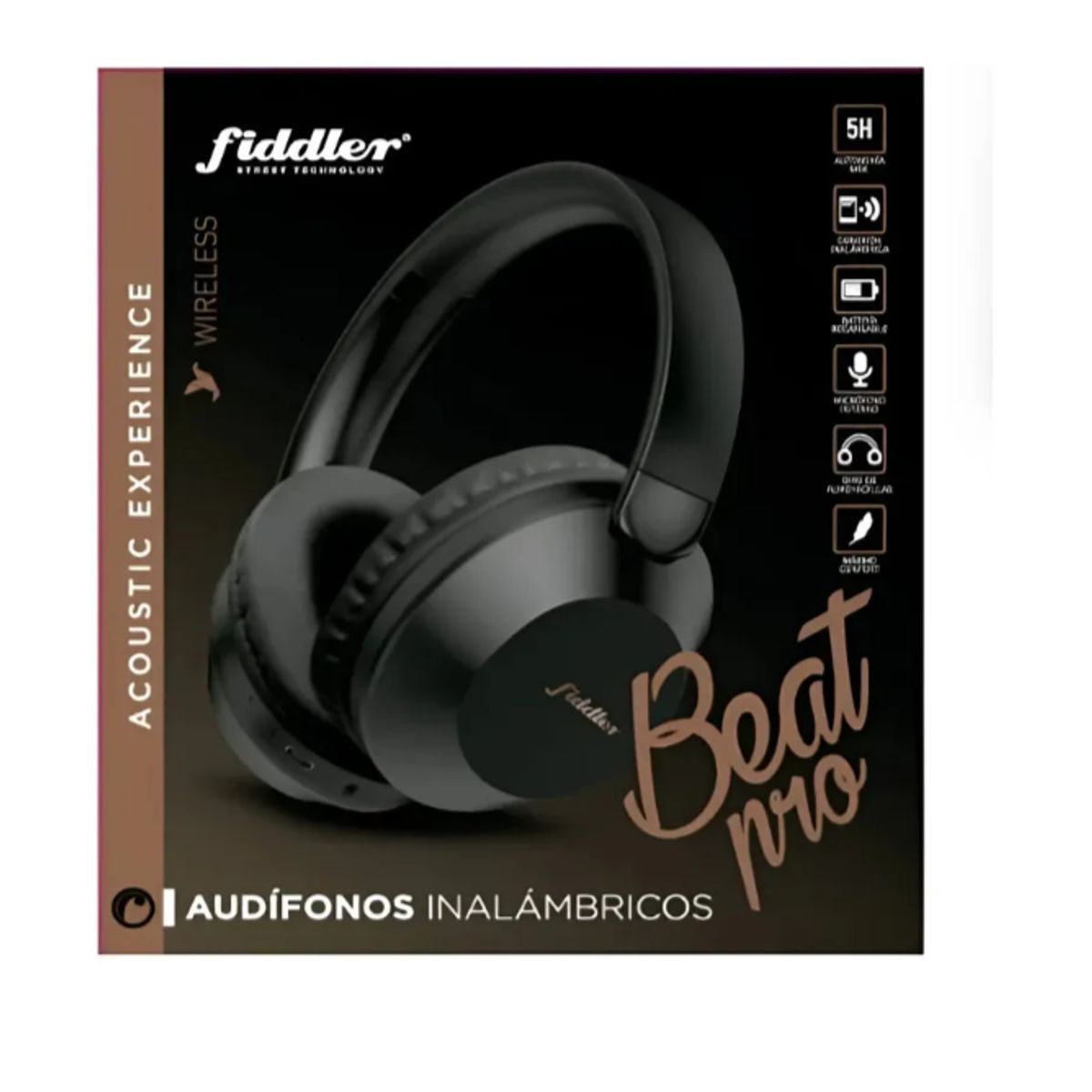 FIDDLER - Audifonos Inalámbricos Bluetooth Beat Pro Fiddler Negro