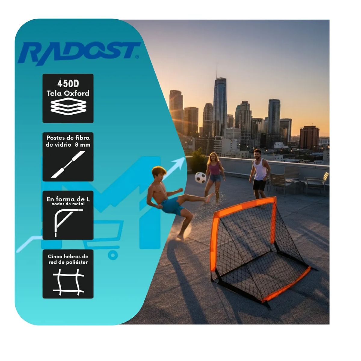GENERICO - Arco De Futbol Plegable Radost 121x90 Cm Diversion Y Deporte