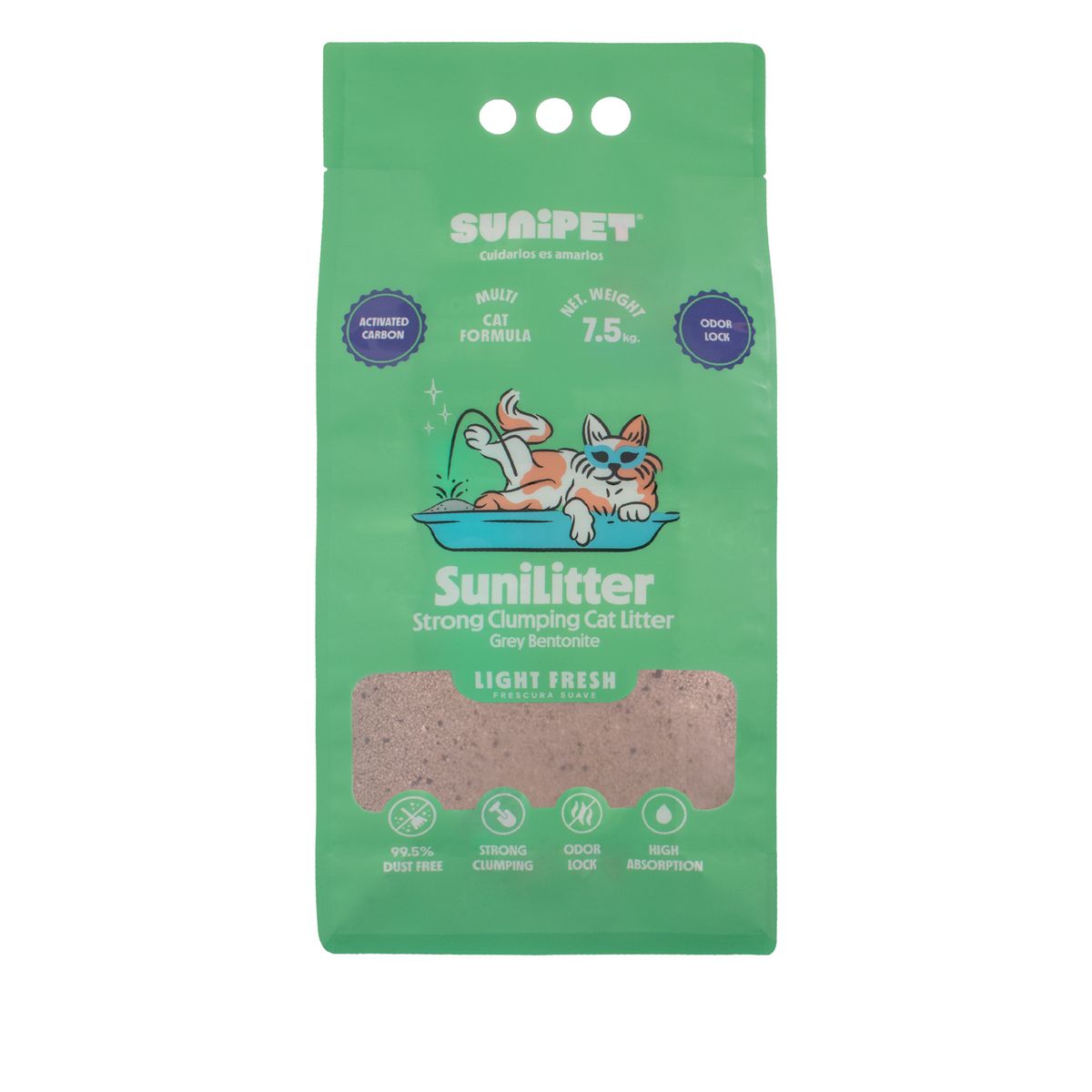 SUNIPET - Arena Sunilitter con Carbón Activado Aroma Fresh 7.5Kg