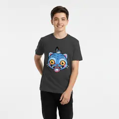 KPOP DEMON HUNTERS - Polera Manga Corta Niño Derpy Gris