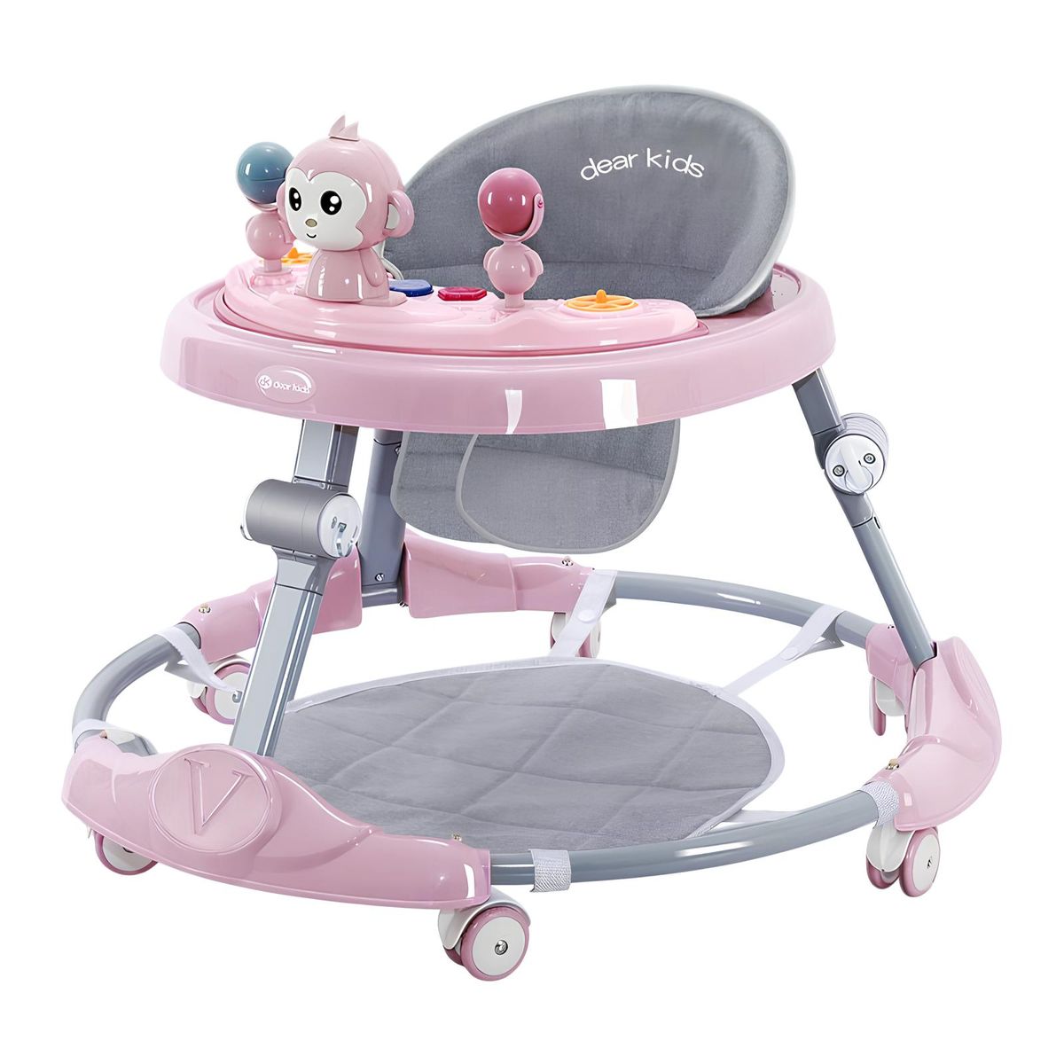 LUBABYCAS - Andador Caminador Plegable Apoya Pies Bora Rosado LuBabycas