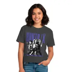 KPOP DEMON HUNTERS - Polera Manga Corta Niña World Tour Gris