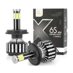 GENERICO - Ampolletas Turbo Led X6S 6 Caras H4 34.000lm con Canbus