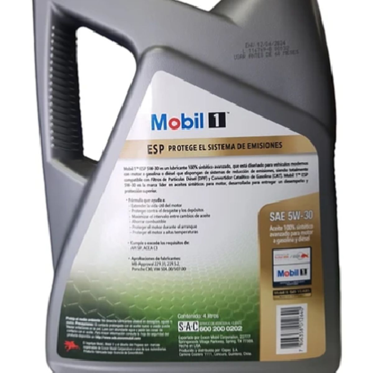 MOBIL - Mobil One 5W30 ESP Aceite Full Sintetico 4Litros