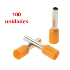 GENERICO - Ferrule 4 mm 12 Awg Naranjo 100 Un