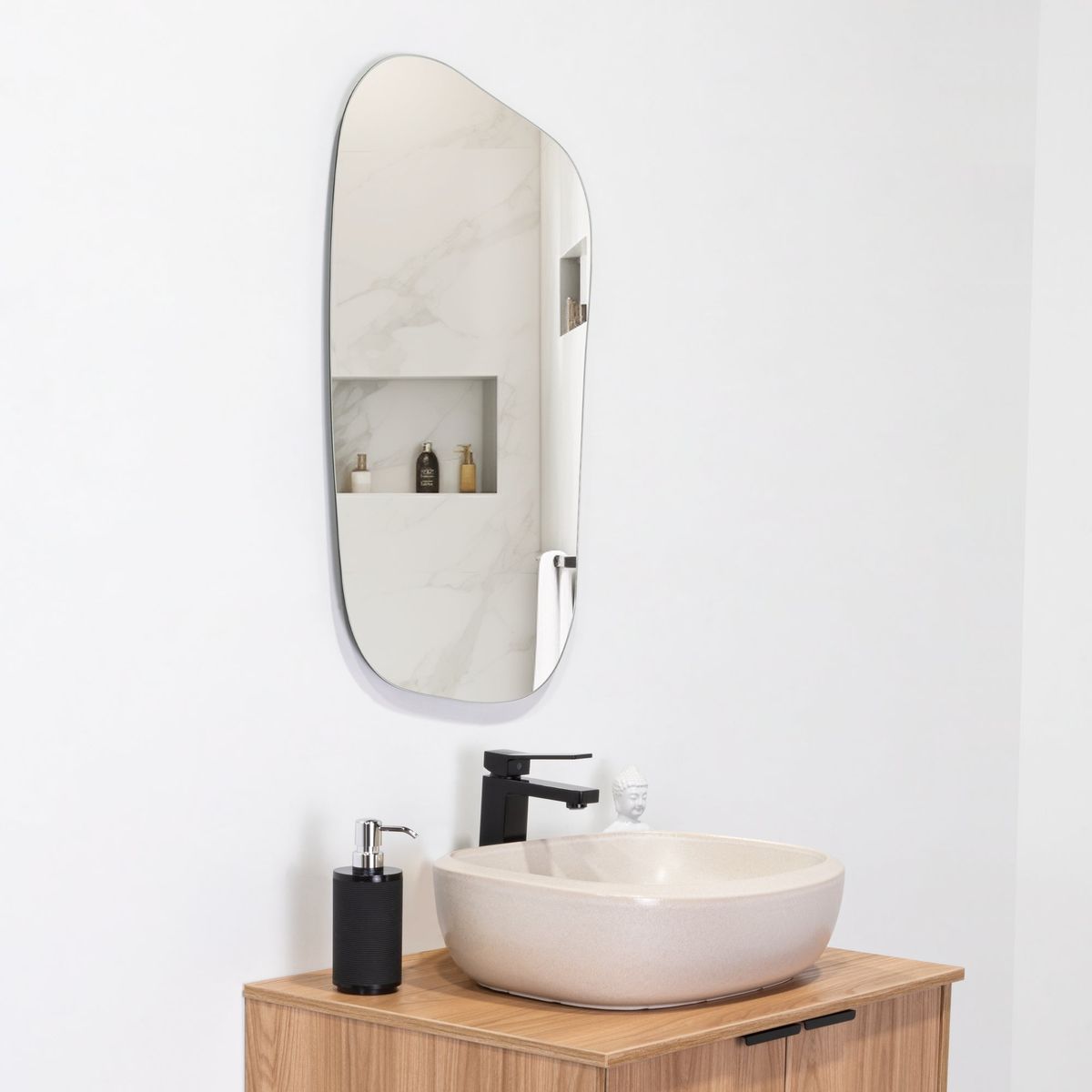 TUHOME - Espejo Mery Irregular 70x45x18 Cm