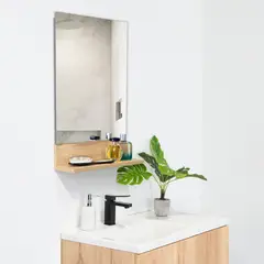 TUHOME - Espejo Lilo Rectangular Con Repisa 60x40x12 Cm