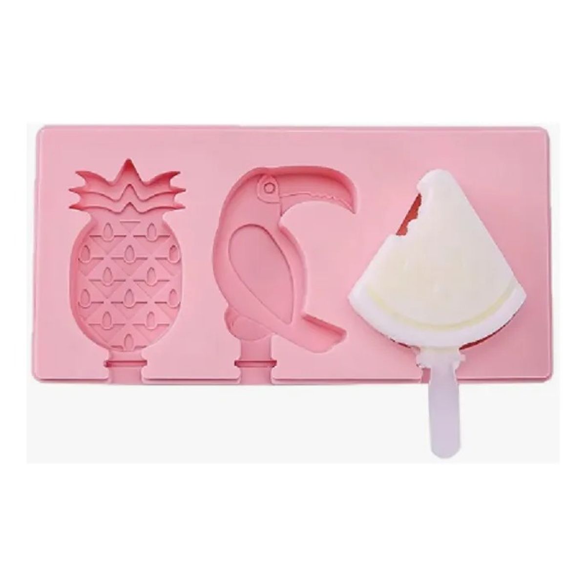 GENERICO - Pack 3 Moldes De Silicona Para Helado Infantiles