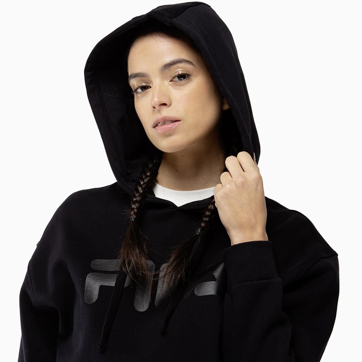 FILA - Polerón Fila Comfort Letter II Mujer Negro