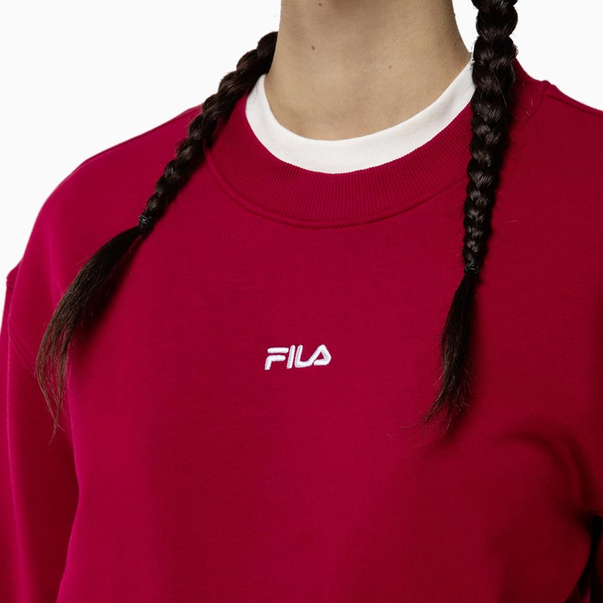 FILA - Polerón Fila Comfort Classic Light Mujer Rojo