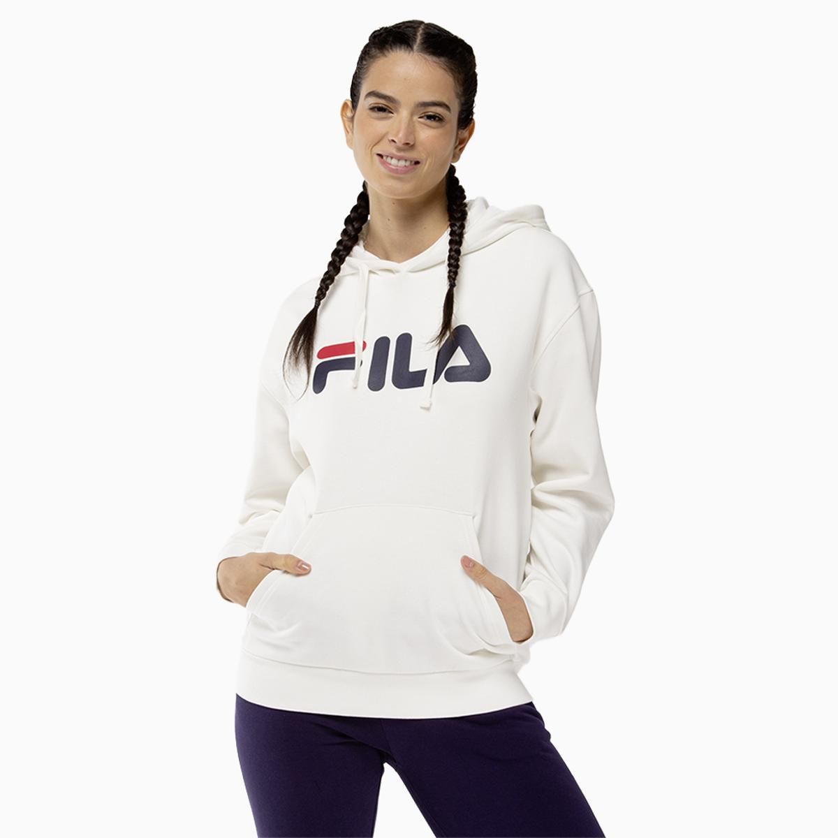 FILA - Polerón Fila Comfort Letter II Mujer Blanco