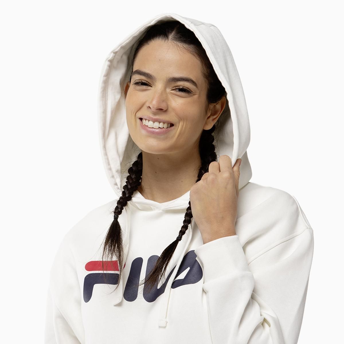 FILA - Polerón Fila Comfort Letter II Mujer Blanco