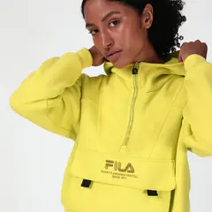 FILA - Polerón Anorak Street Express Comfy Mujer Verde