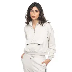 FILA - Polerón Anorak Street Express Comfy Mujer Blanco