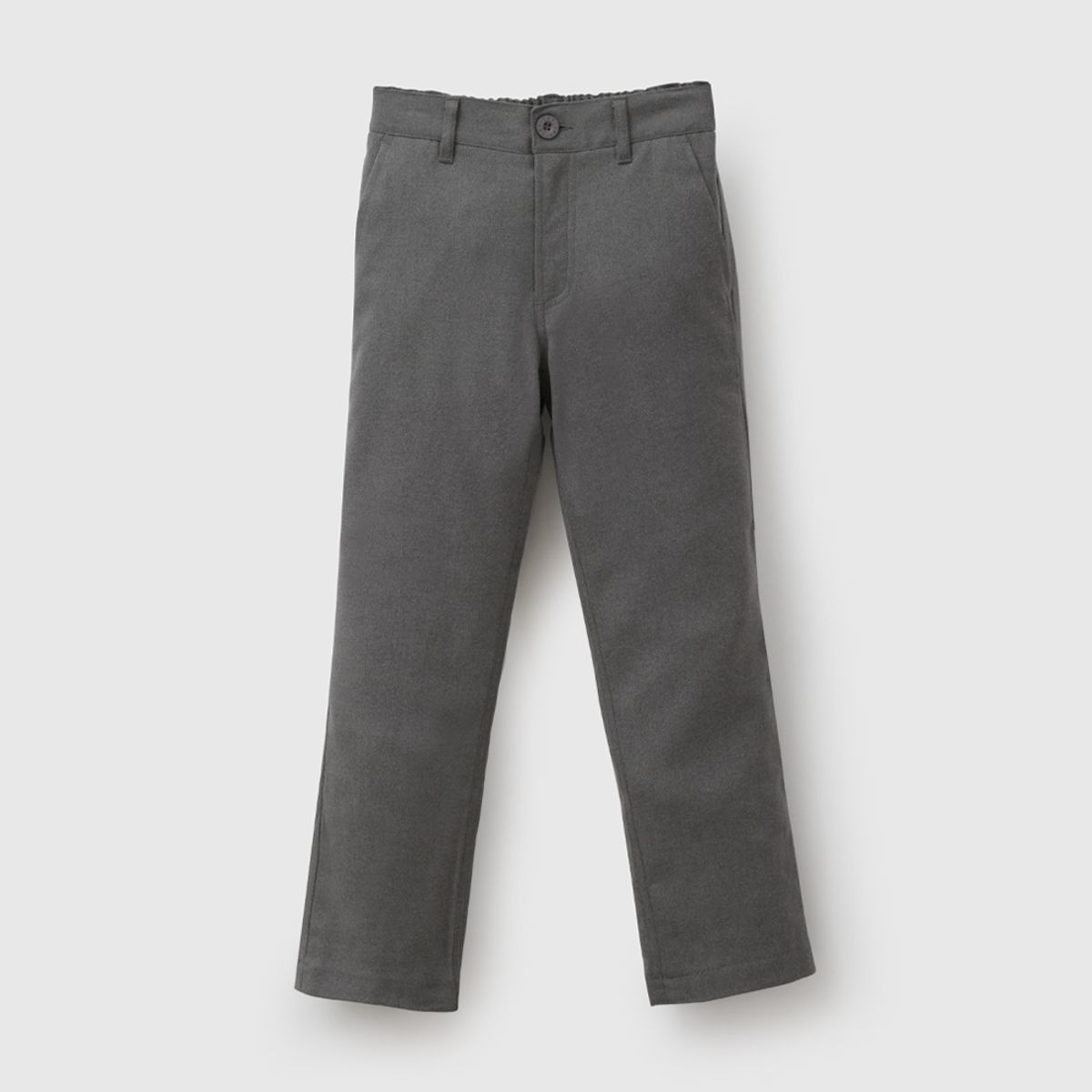 COLLOKY - Pantalón Escolar de niño Gris con Cierre y Botón